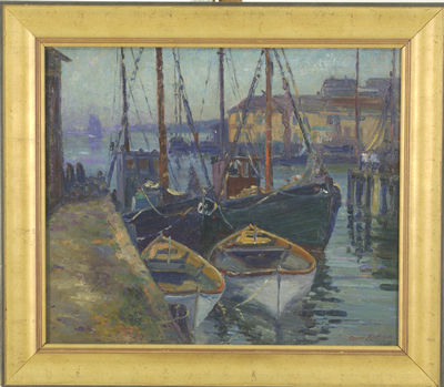 Sample artwork by Oscar Anderson (1873 - 1953), known for coastal and other landscape painting - View similar artists and auction records