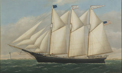 The three-masted schooner Albert W. Smith
