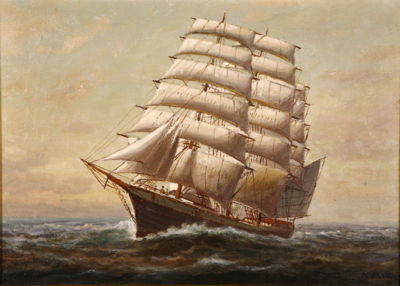 Pair of ship paintings