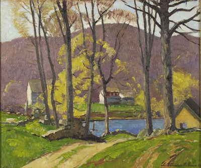 EARLY SPRING, LYME by James McManus - Auction record, sale price, and art valuation. Compare with similar artists and explore comparable artworks.