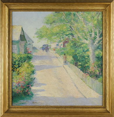 Summer street scene by Henry Eddy - Auction record, sale price, and art valuation. Compare with similar artists and explore comparable artworks.