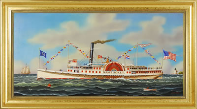 "The sidewheel steamboat Nantucket"