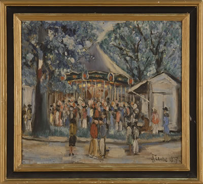 Figures at a Parisian carousel