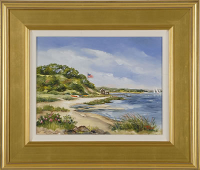 Cotchpinicut Boat House by Debbie Hearle - Auction record, sale price, and art valuation. Compare with similar artists and explore comparable artworks.