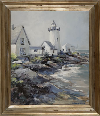 Sentinals - Nobska Point Light, Woods Hole by Eleanor Ferri Jones - Auction record, sale price, and art valuation. Compare with similar artists and explore comparable artworks.