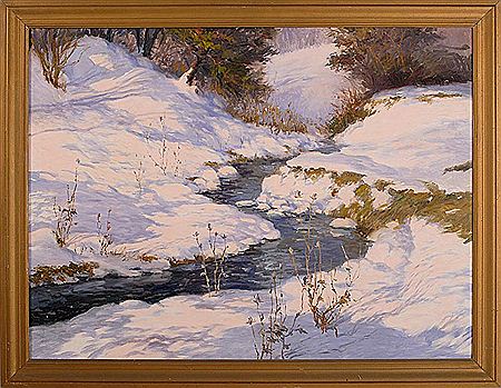 Winter snow scene by Chester Van Nortwick - Auction record, sale price, and art valuation. Compare with similar artists and explore comparable artworks.