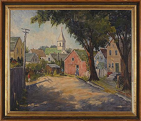 Street scene, likely Cape Ann
