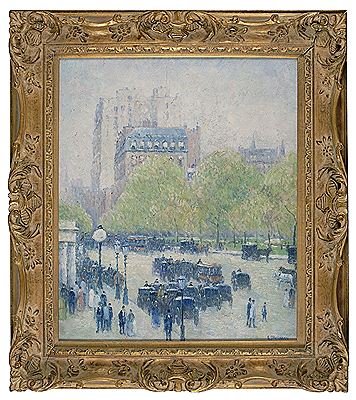 Imrpesionist city scene by Gail Sherman Corbett - Auction record, sale price, and art valuation. Compare with similar artists and explore comparable artworks.