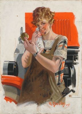 Original illustration for a cover of Collier's magazine