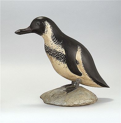 LIFE-SIZE CARVING OF A BLACK-FOOTED PENGUIN by Daniel Bruffee - Auction record, sale price, and art valuation. Compare with similar artists and explore comparable artworks.