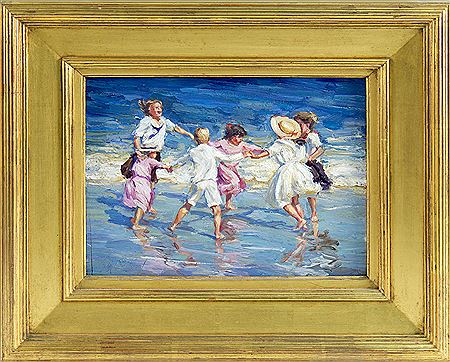 Children playing in the surf
