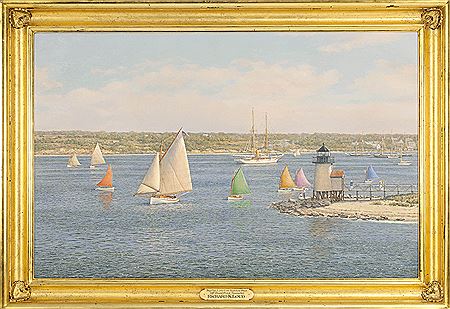 "Big Cat, Little Cats, Rainbow Fleet off Nantucket"
