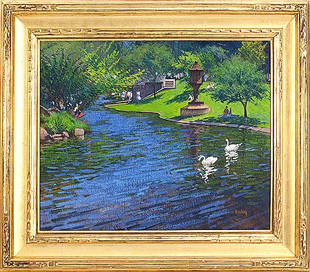 Swans at the Boston Public Garden