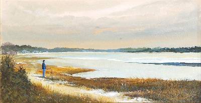 Sample artwork by Richard Rourke (1929 - 1993), known for land-and seascape painting, still lives - View similar artists and auction records