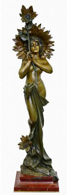 Sample artwork by Emmanuel Villanis (1858 - 1914), known for sculpture in art nouveau and orientalist styles - View similar artists and auction records