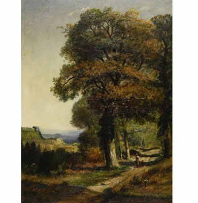 A MOTHER AND A CHILD WALKING IN THE FOREST