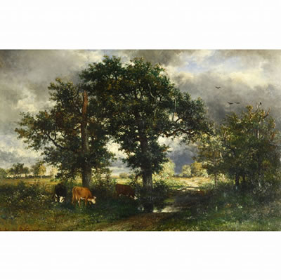 COWS UNDER THE TREES