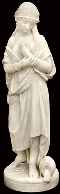 CARVED MARBLE FIGURE OF LADY AND VASE by Pasquale Romanelli - Auction record, sale price, and art valuation. Compare with similar artists and explore comparable artworks.