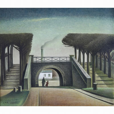 A LANDSCAPE( A TUNNEL) by Shikanosuke Oka - Auction record, sale price, and art valuation. Compare with similar artists and explore comparable artworks.
