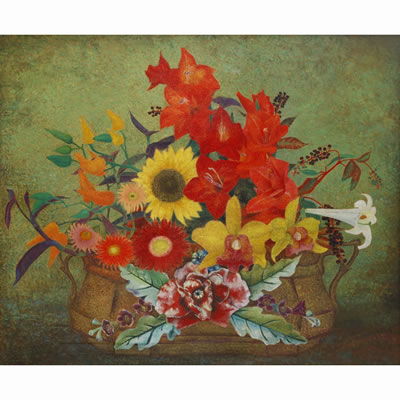 Sample artwork by Hiroshi Okutani (Born 1934), known for painting - View similar artists and auction records