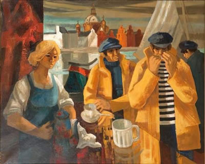 "Café du Port Amsterdam" by Jean Abadie - Auction record, sale price, and art valuation. Compare with similar artists and explore comparable artworks.
