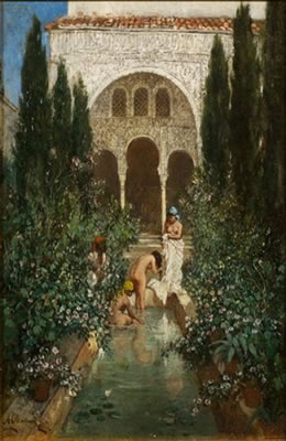BAIGNEUSES DANS LES JARDINS DU PALAIS