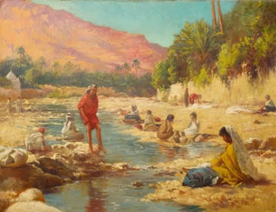 BOU SAADA, LES LAVANDIERES, 1910