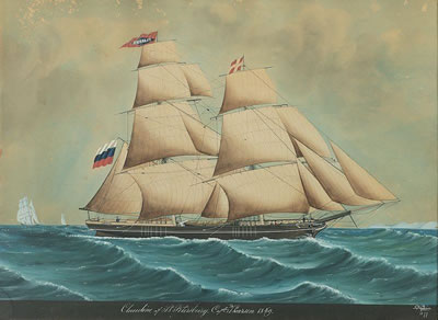 Claudine of St Petersborg, captain i Larsen, 1849