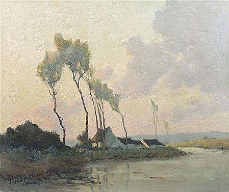 "Soleil couchant sur l'Yonne"