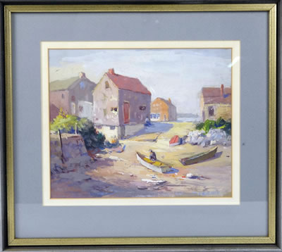 Rockport seascape with buildings
