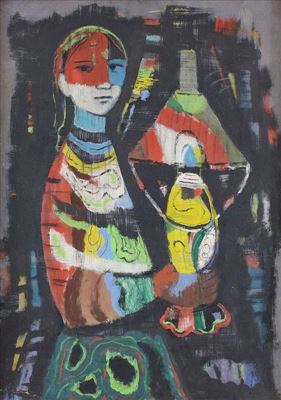 "Mädchen mit Lampe" by Hans Schafer - Auction record, sale price, and art valuation. Compare with similar artists and explore comparable artworks.