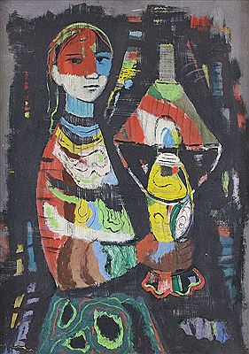 "Mädchen mit Lampe" by Hans Schafer - Auction record, sale price, and art valuation. Compare with similar artists and explore comparable artworks.