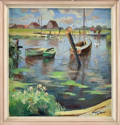 "Ansicht des Borsteler Hafen"