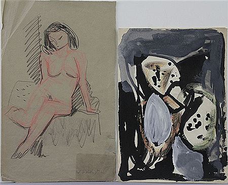 Sitzender weiblicher Akt / Stilleben auf schwarzem Grund by Walter Siebelist - Auction record, sale price, and art valuation. Compare with similar artists and explore comparable artworks.