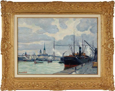 Port de Rouen et le pont transbordeur