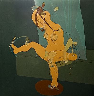 Sample artwork by Inka Essenhigh (Born 1969), known for whimsical supernatural creatures, surrealism - View similar artists and auction records