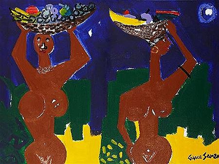 Bamutekisi Ba Fruits, 2006 by Grace Samba - Auction record, sale price, and art valuation. Compare with similar artists and explore comparable artworks.