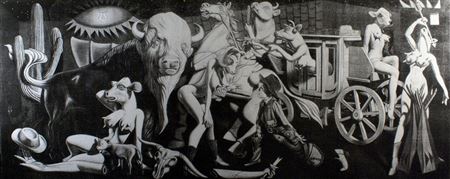 Cowgirl Guernica Black and White