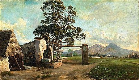 Paesaggio con casolari