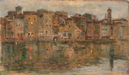 L'Arno a Firenze by Alphons Hollaender - Auction record, sale price, and art valuation. Compare with similar artists and explore comparable artworks.