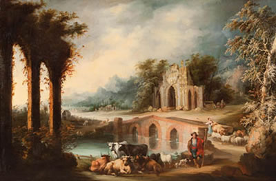 "Ganaderos con rebaños en paisaje con ruinas neogóticas" by Andres Cortes Y Aguilar - Auction record, sale price, and art valuation. Compare with similar artists and explore comparable artworks.