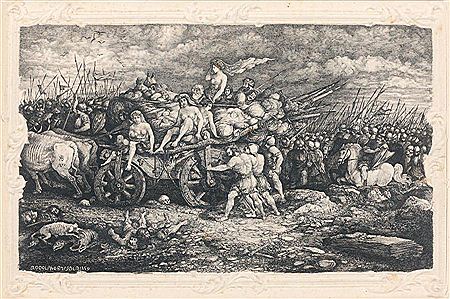 Sample artwork by Rodolphe Bresdin (1825 - 1885), known for pen and ink drawing, etching and lithographs - View similar artists and auction records