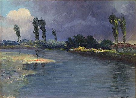 Paesaggio con temporale imminente by Francesco Vertice - Auction record, sale price, and art valuation. Compare with similar artists and explore comparable artworks.