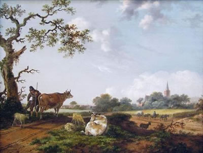 Sommerliche niederländische Landschaft