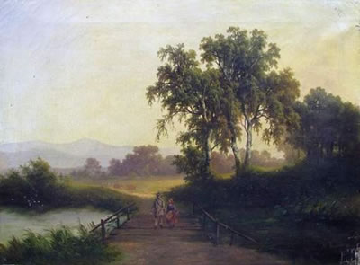 Weite sommerliche Flusslandschaft mit Kuhherde und heimkehrendem Bauernpaar by Hermann Johann - Auction record, sale price, and art valuation. Compare with similar artists and explore comparable artworks.