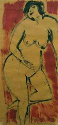 Stehender weiblicher Akt