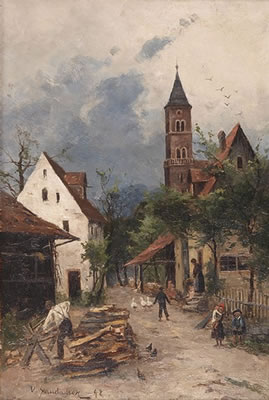 Blick auf eine Dorfgasse