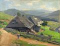 In sommerlicher Schwarzwaldlandschaft, am Hang stehendes prächtiges Bauerngehöft mit Bäuerin by Max Roman - Auction record, sale price, and art valuation. Compare with similar artists and explore comparable artworks.