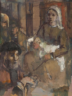 Mutter mit schlafendem Kind auf dem Schoß. (Weihnachtsszene) by Theodor Zeller - Auction record, sale price, and art valuation. Compare with similar artists and explore comparable artworks.