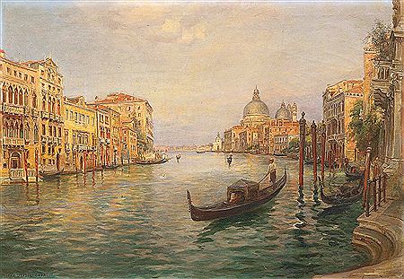 Partie in Venedig mit Blick auf die Kirche Santa Maria della Salute